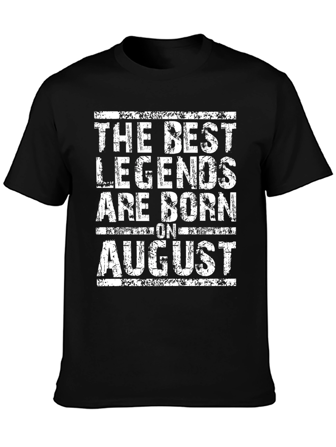 Legends Born in August - Mens Black Graphic Tee