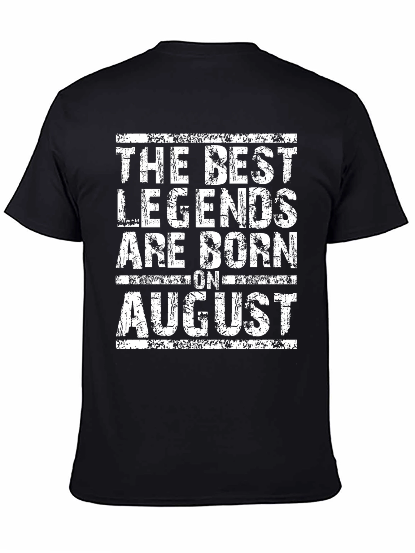 Legends Born in August - Mens Black Graphic Tee