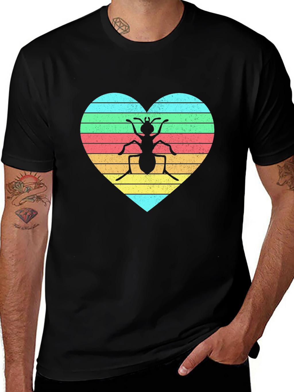 Ant Heart T-Shirt - Fun Graphic Tee