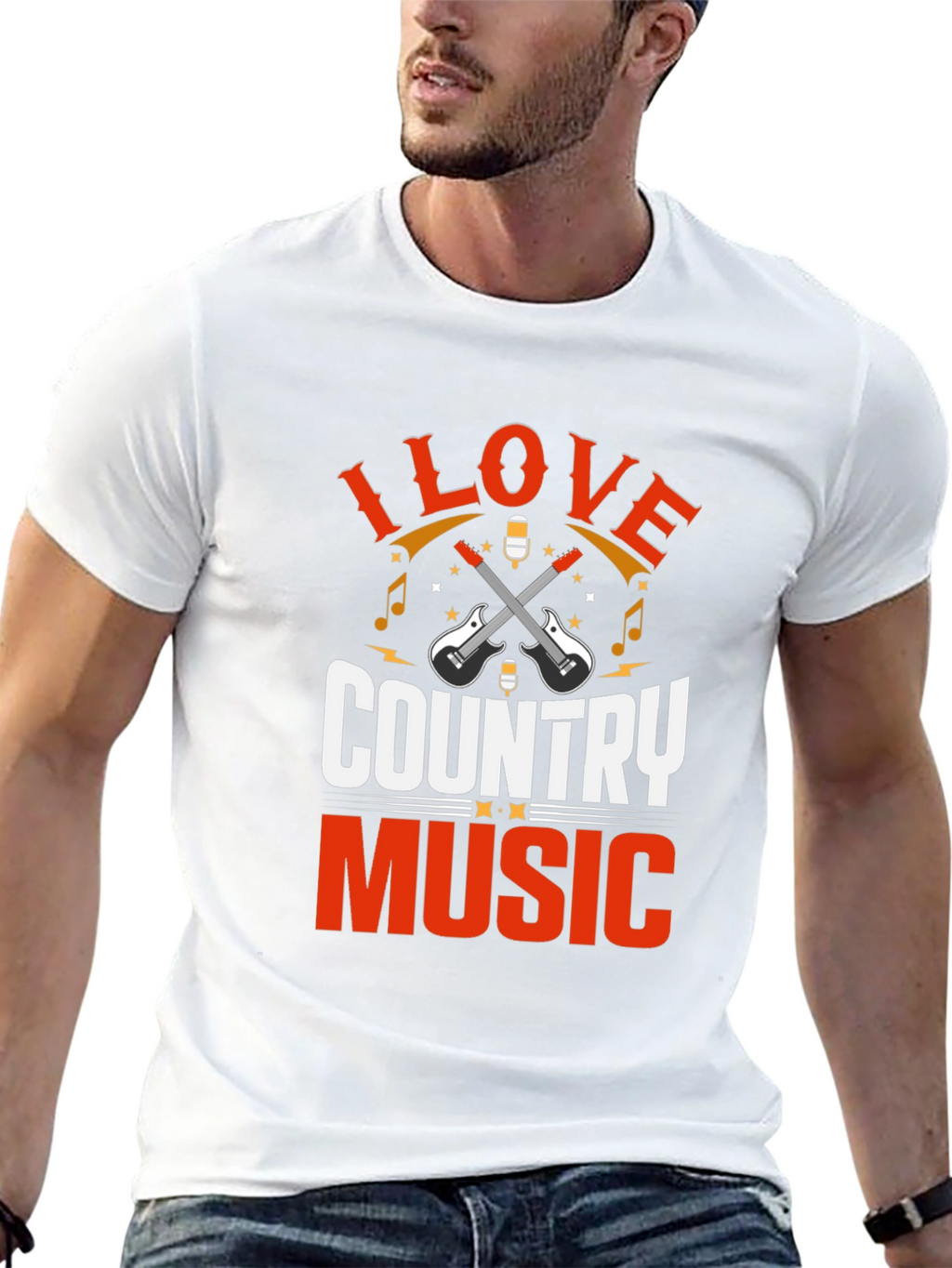 I Love Country Music Graphic T-Shirt