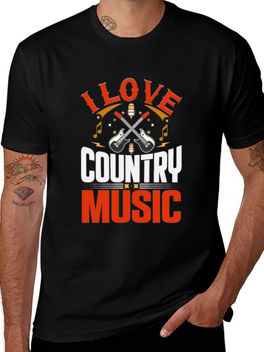 I Love Country Music Graphic T-Shirt