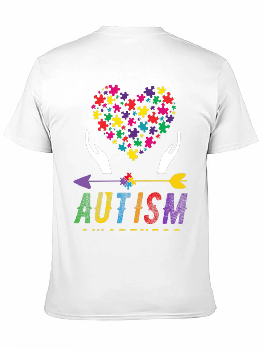 Autism Awareness Puzzle Heart Arrow T-Shirt