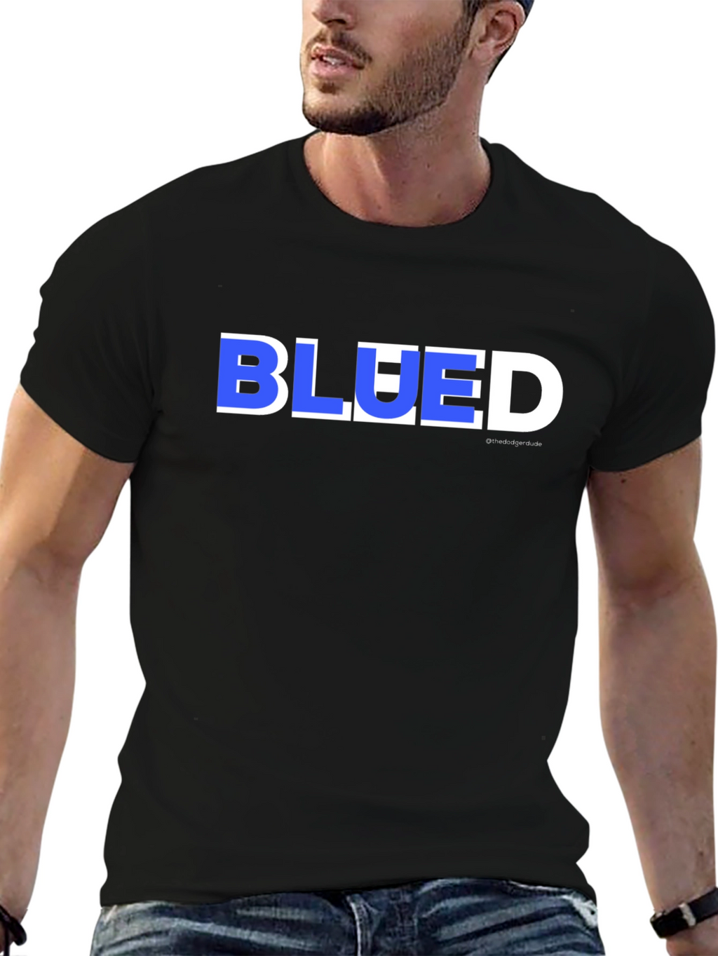 Blued Mens Graphic T-Shirt - Black