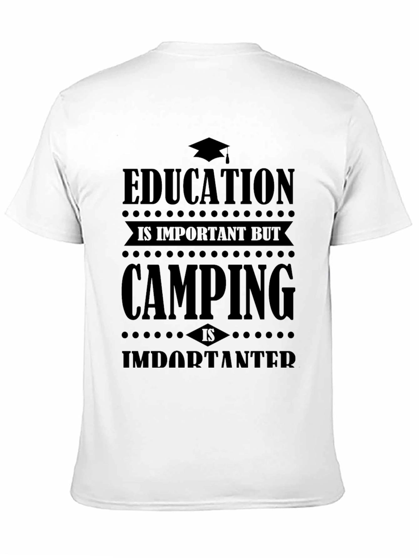 Camping Over Education Graphic Tee