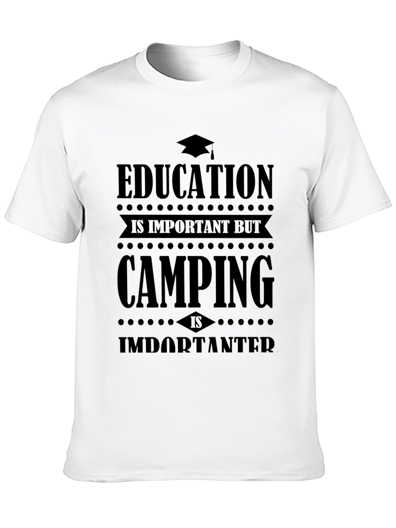 Camping Over Education Graphic Tee