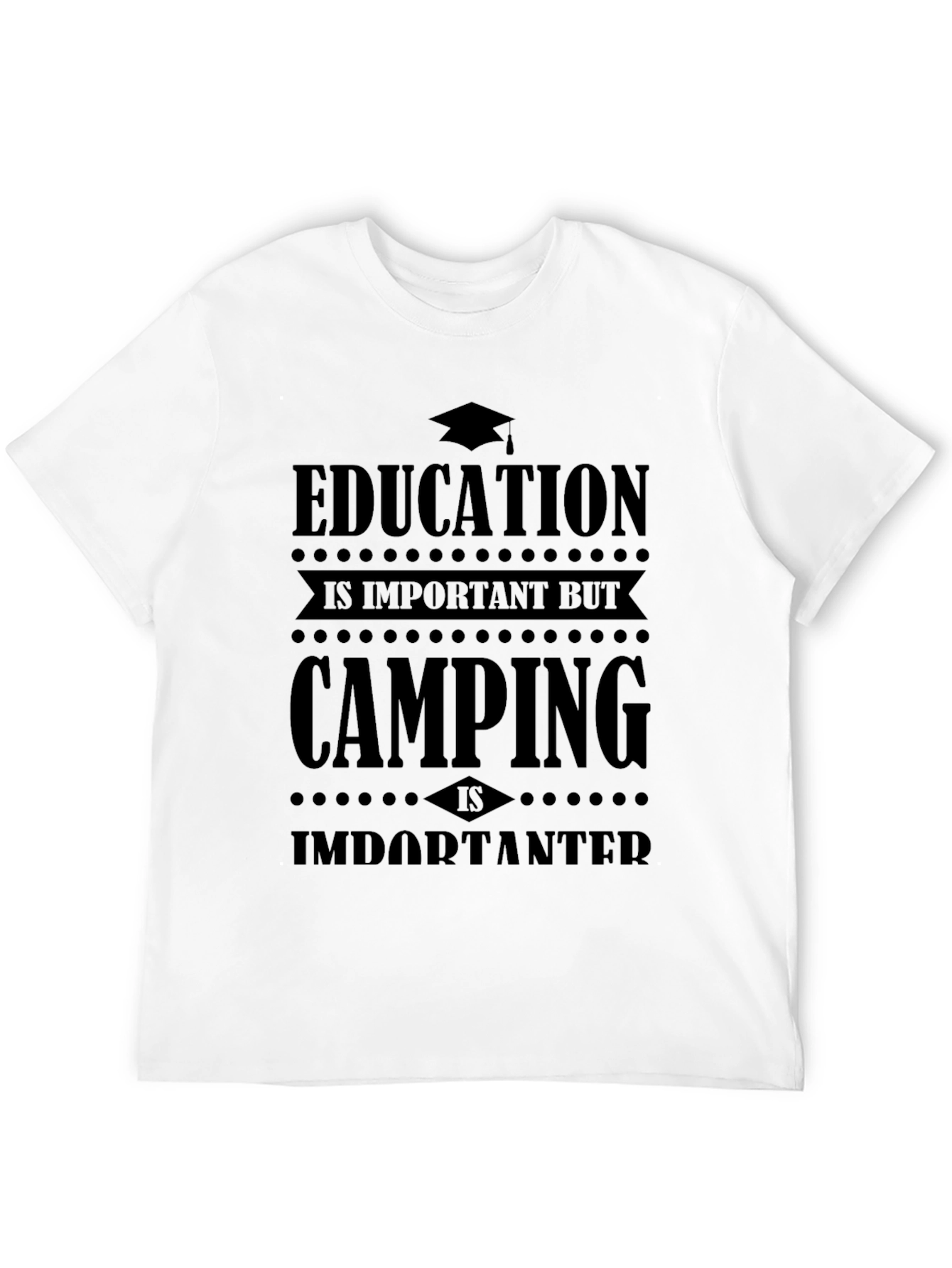 Camping Over Education Graphic Tee