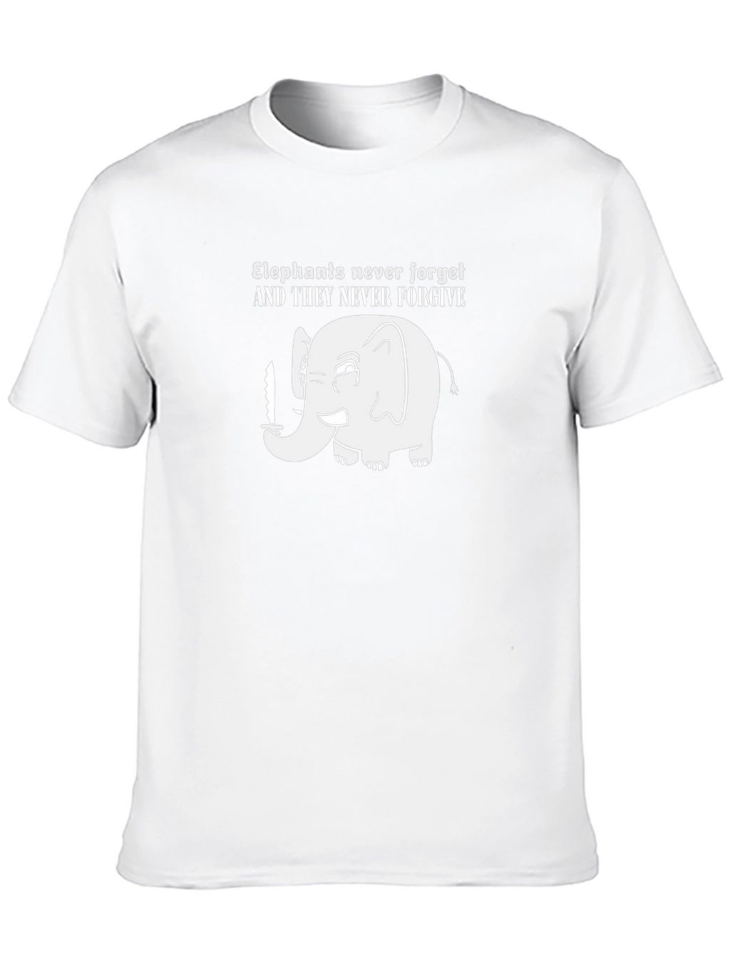 Elephant Never Forget Black T-Shirt