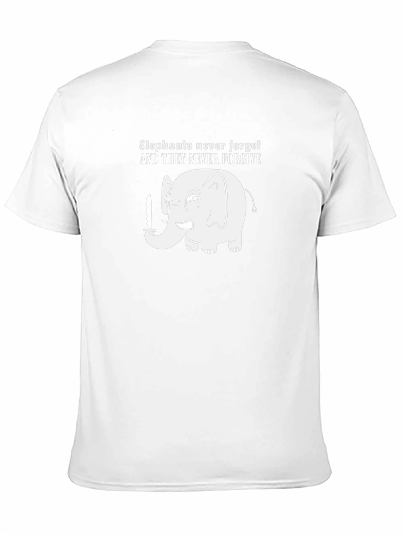 Elephant Never Forget Black T-Shirt