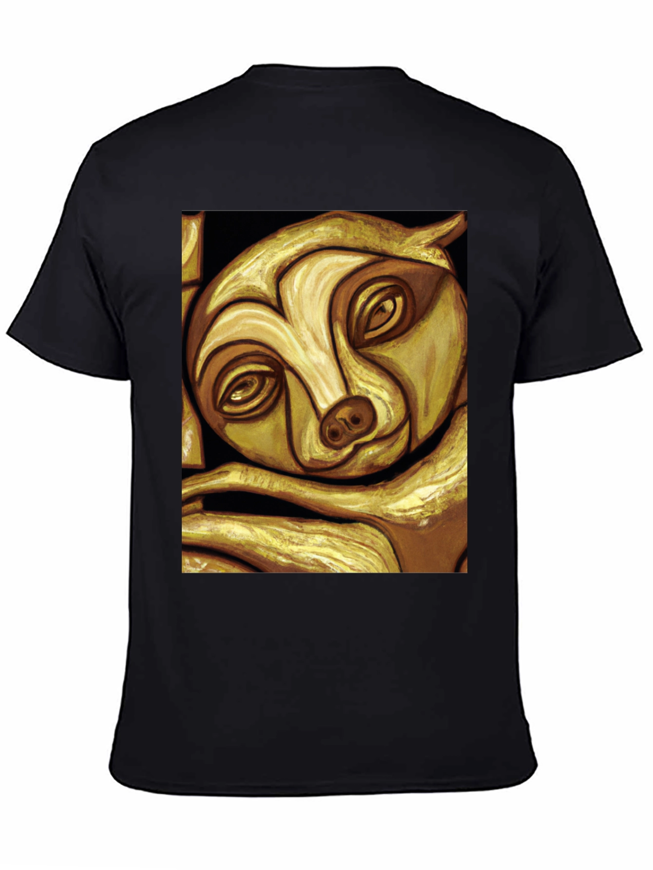 Golden Sloth Graphic Tee - Unique Animal Art