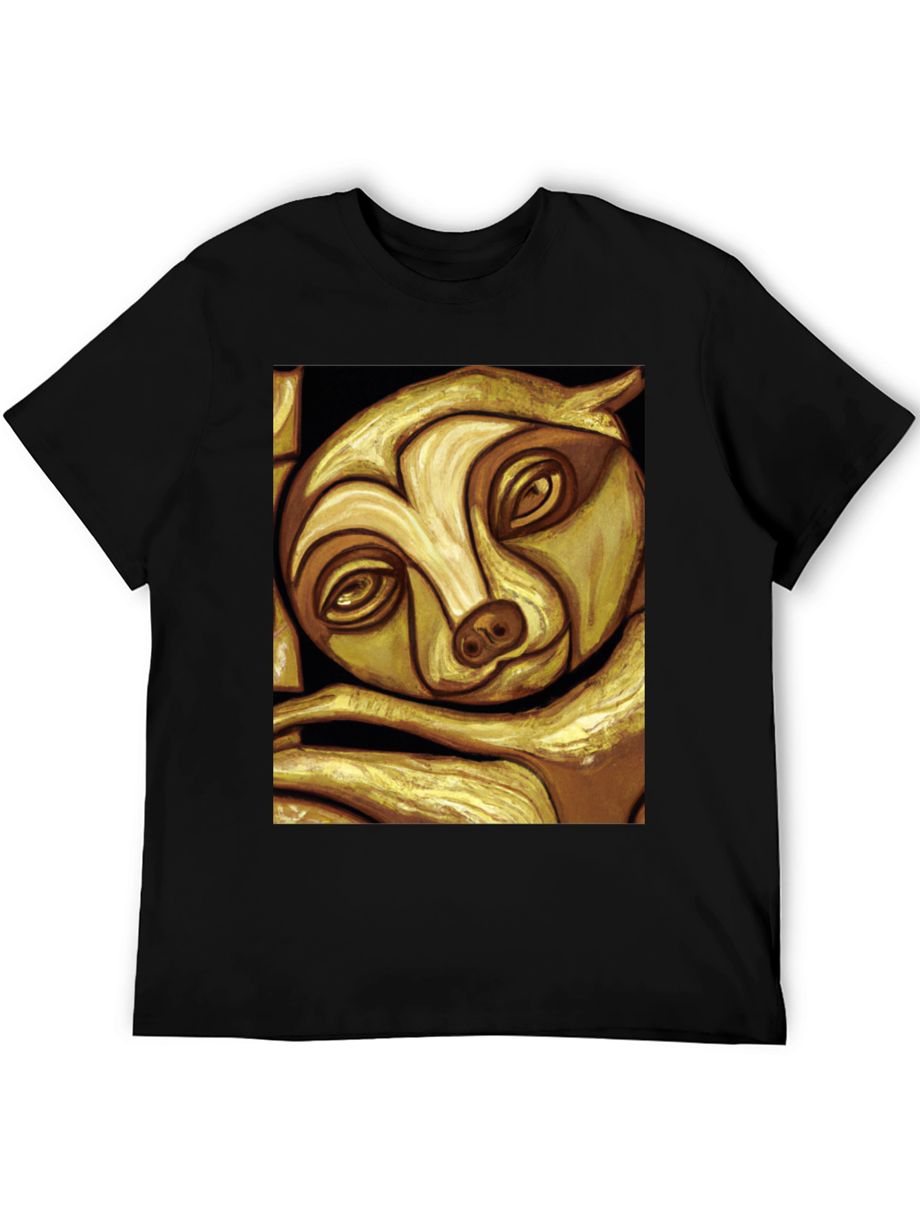 Golden Sloth Graphic Tee - Unique Animal Art