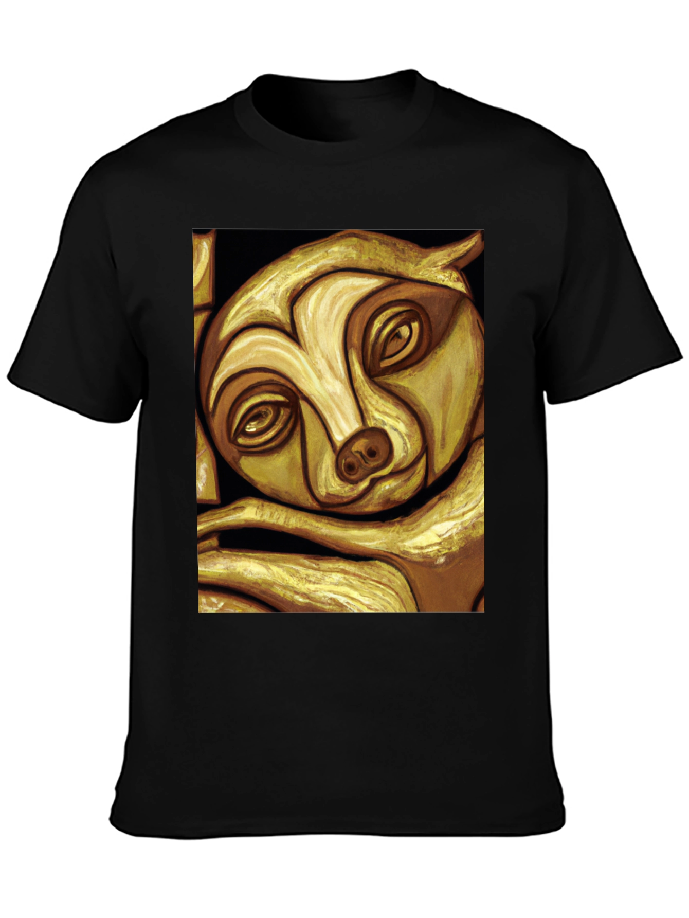 Golden Sloth Graphic Tee - Unique Animal Art