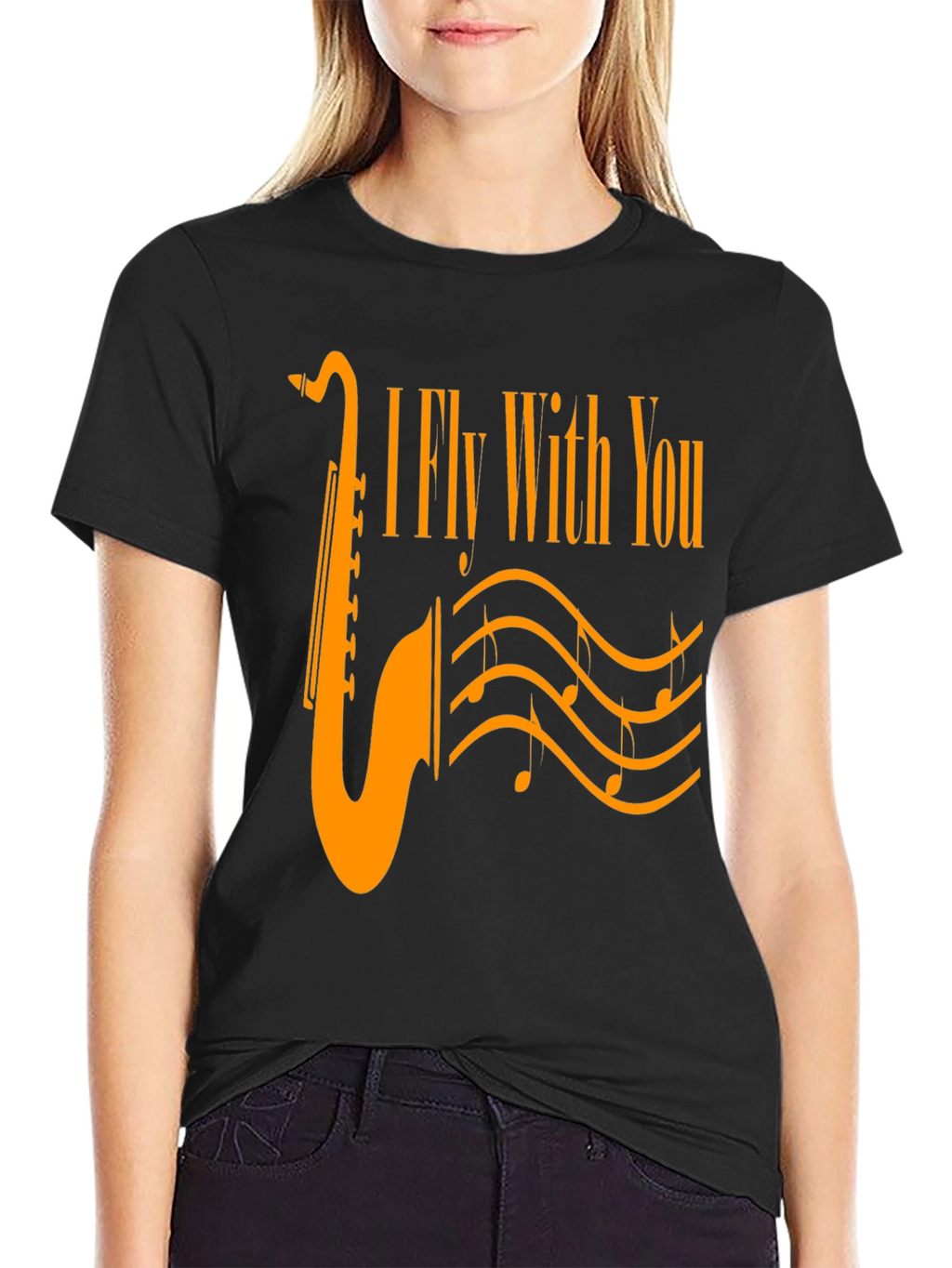 I Fly With You Saxophone Graphic T-Shirt