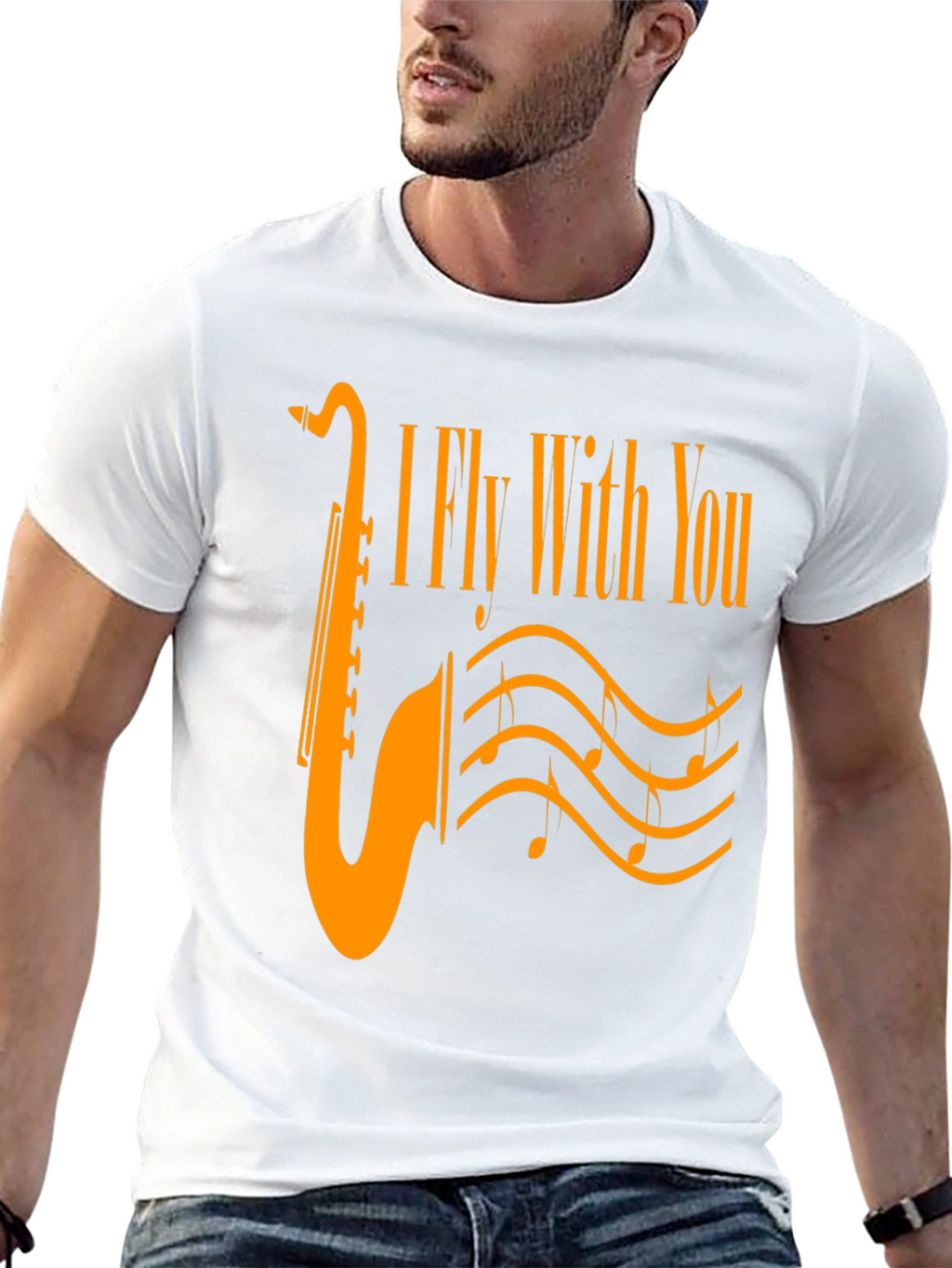 I Fly With You Saxophone Graphic T-Shirt