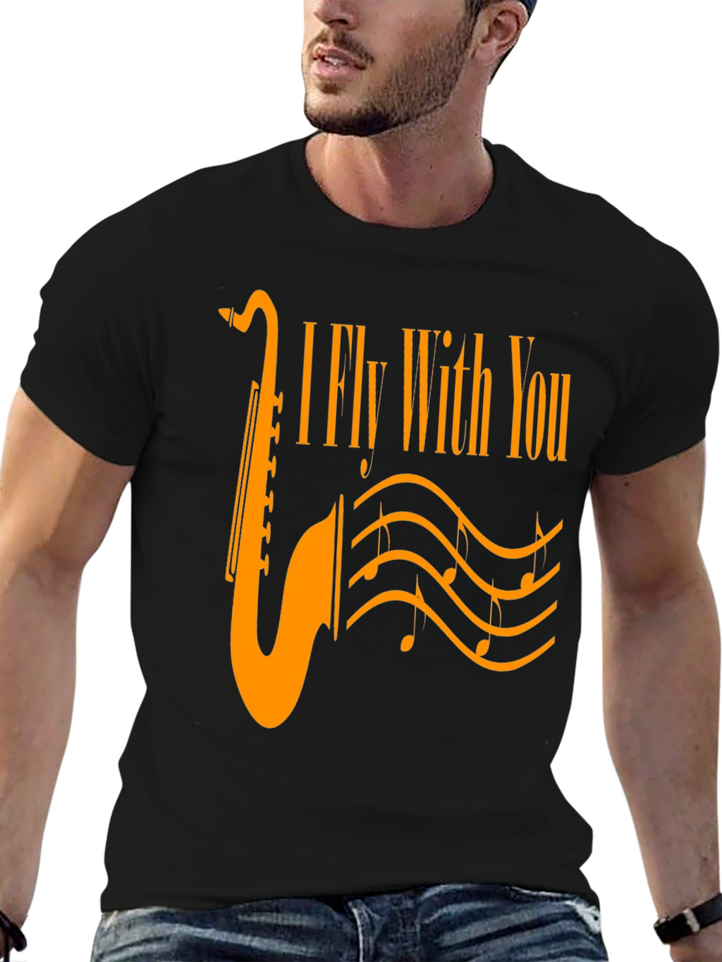 I Fly With You Saxophone Graphic T-Shirt