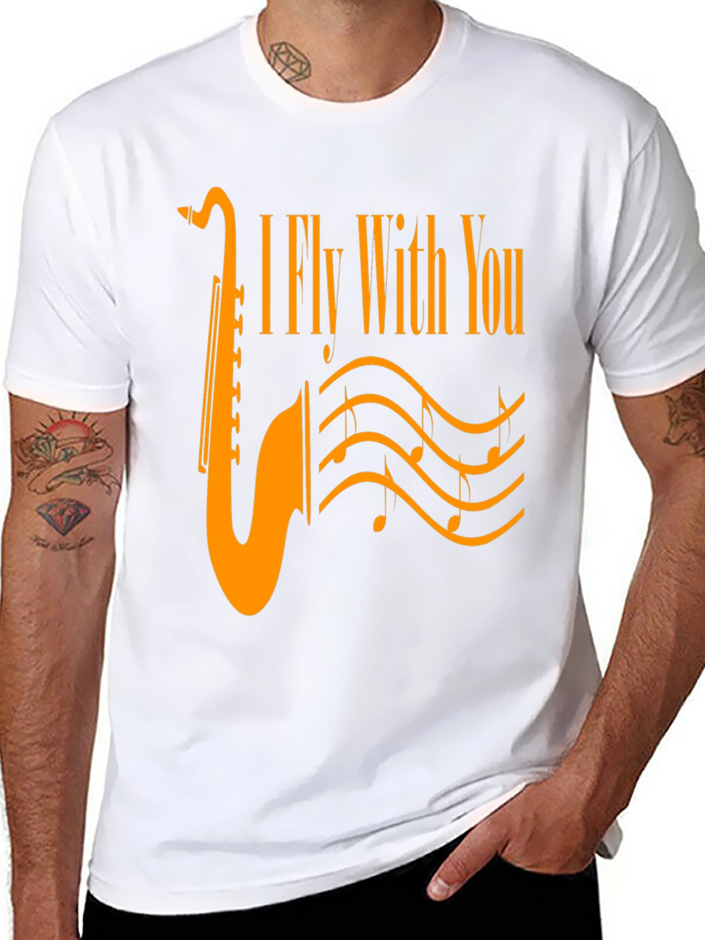 I Fly With You Saxophone Graphic T-Shirt