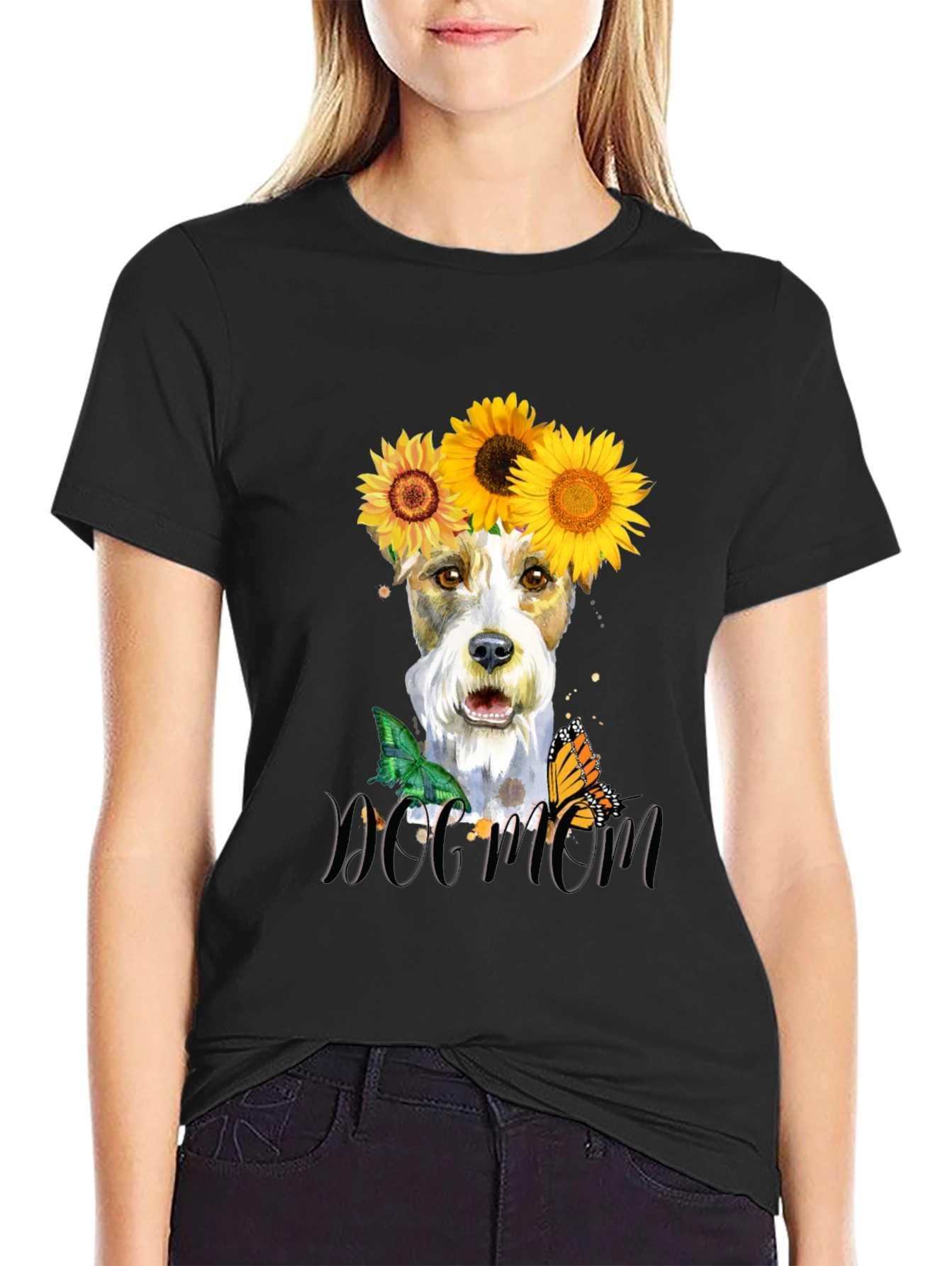 Dog Mom Sunflower T-Shirt