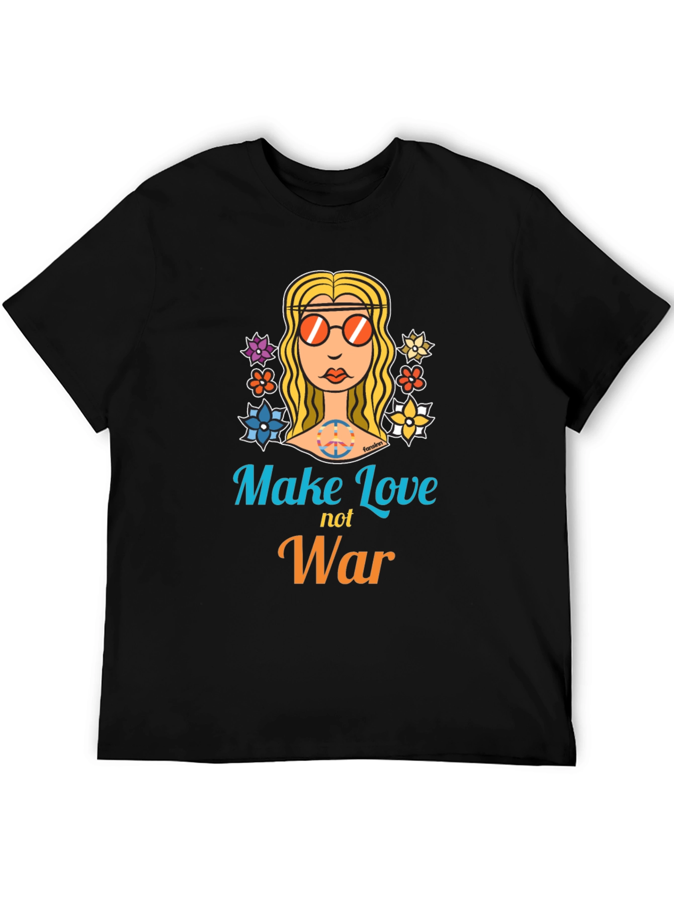 Make Love Not War Graphic T-Shirt - Hippie Style