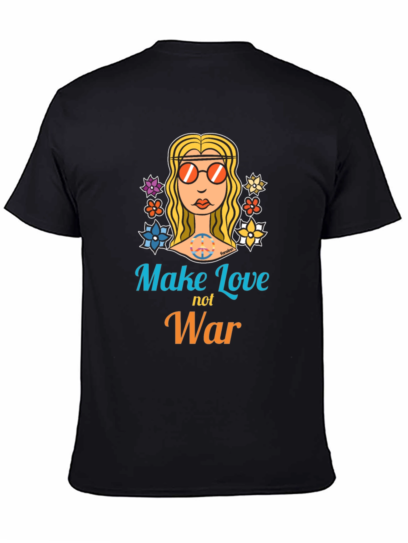 Make Love Not War Graphic T-Shirt - Hippie Style