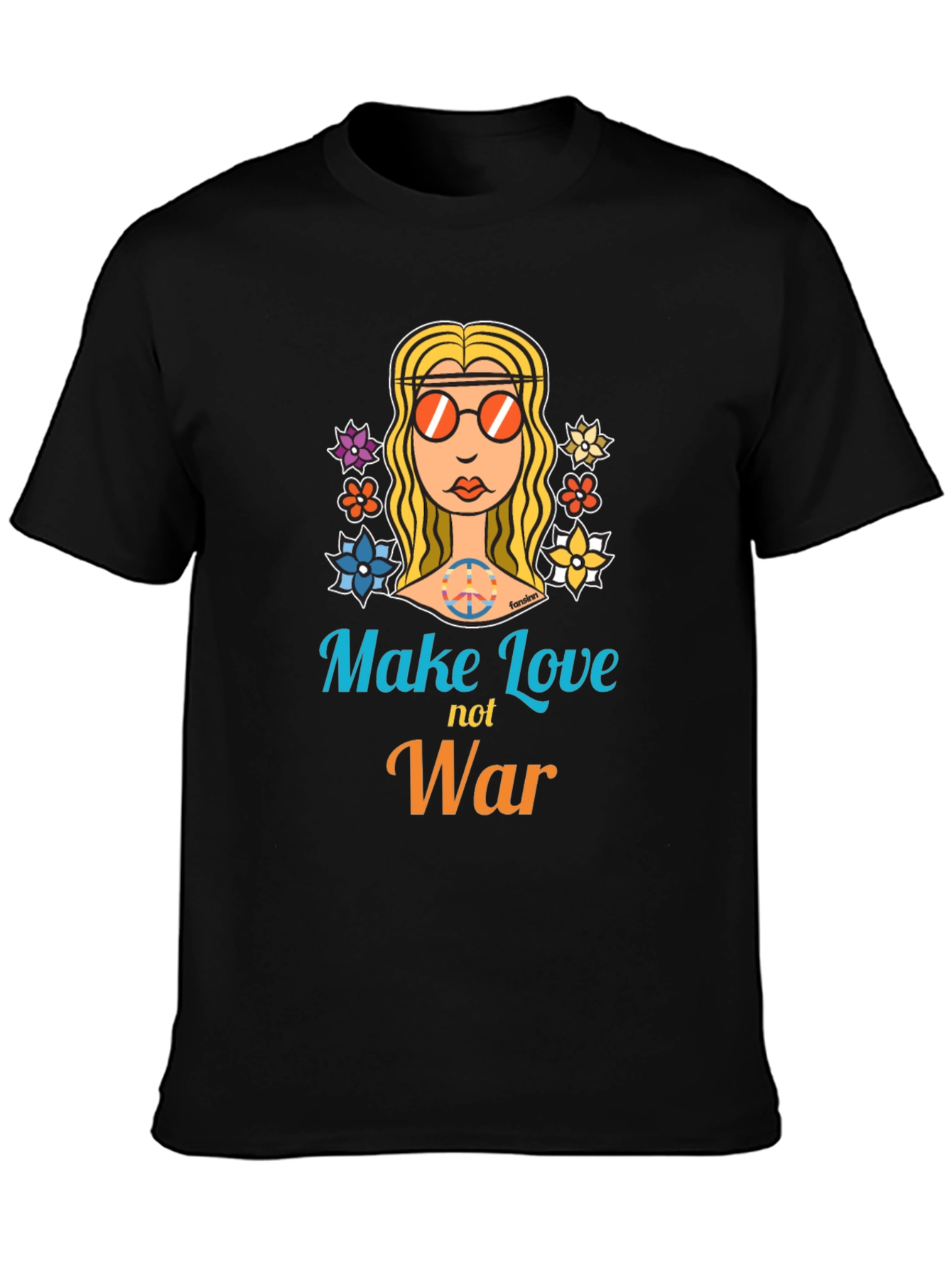 Make Love Not War Graphic T-Shirt - Hippie Style