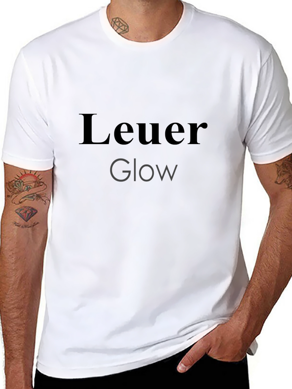 Leuer Glow Stylish Black T-Shirt