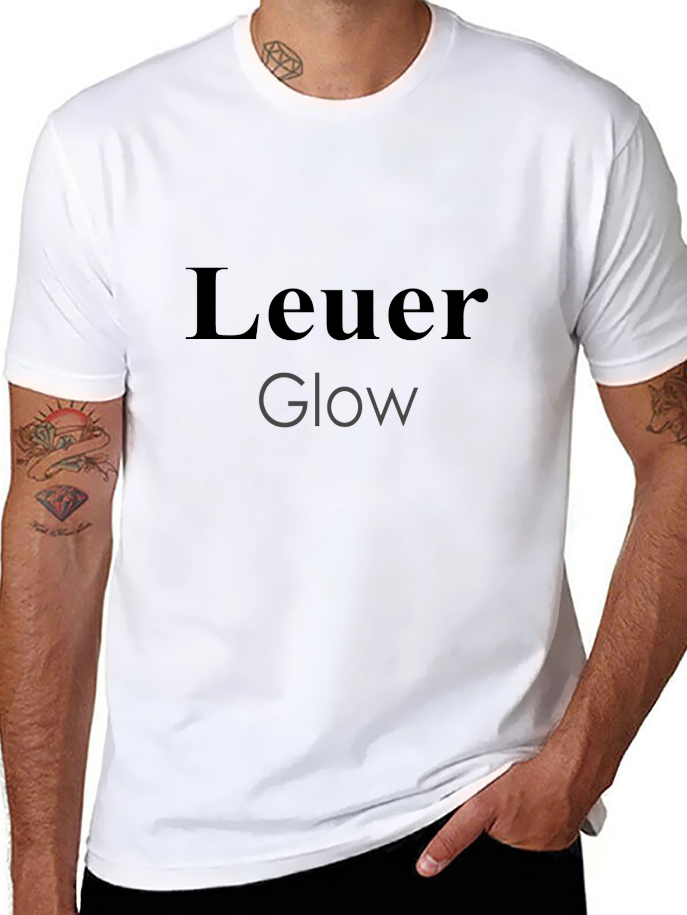 Leuer Glow Stylish Black T-Shirt