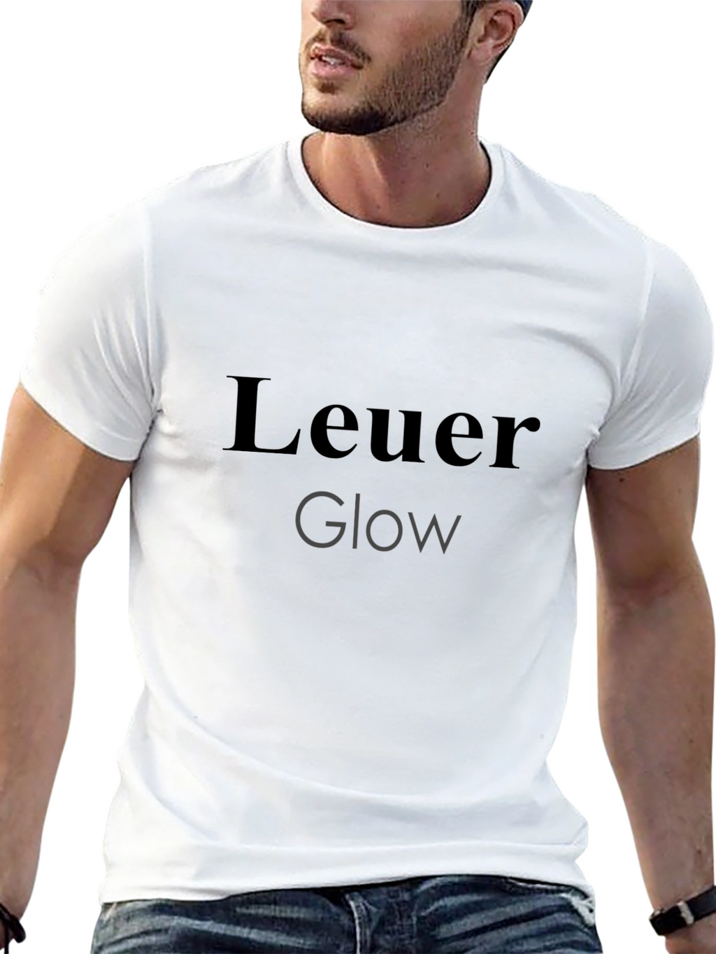 Leuer Glow Stylish Black T-Shirt