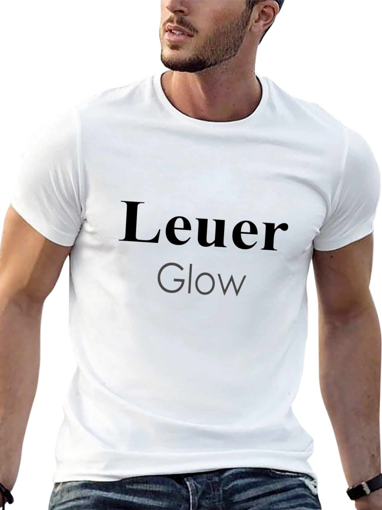 Leuer Glow Stylish Black T-Shirt