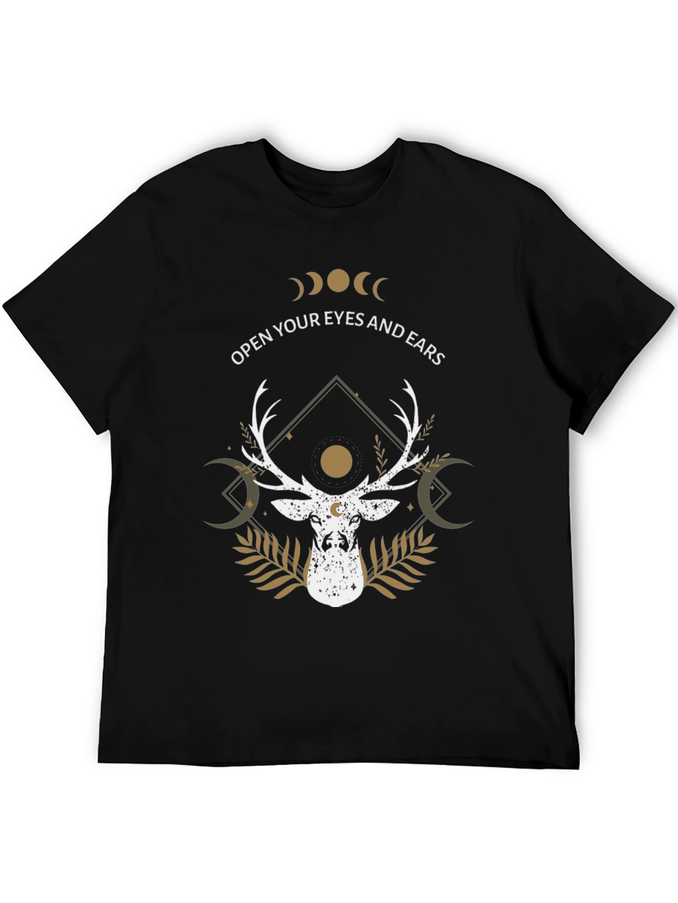 Mystic Deer Graphic Tee - Open Your Eyes