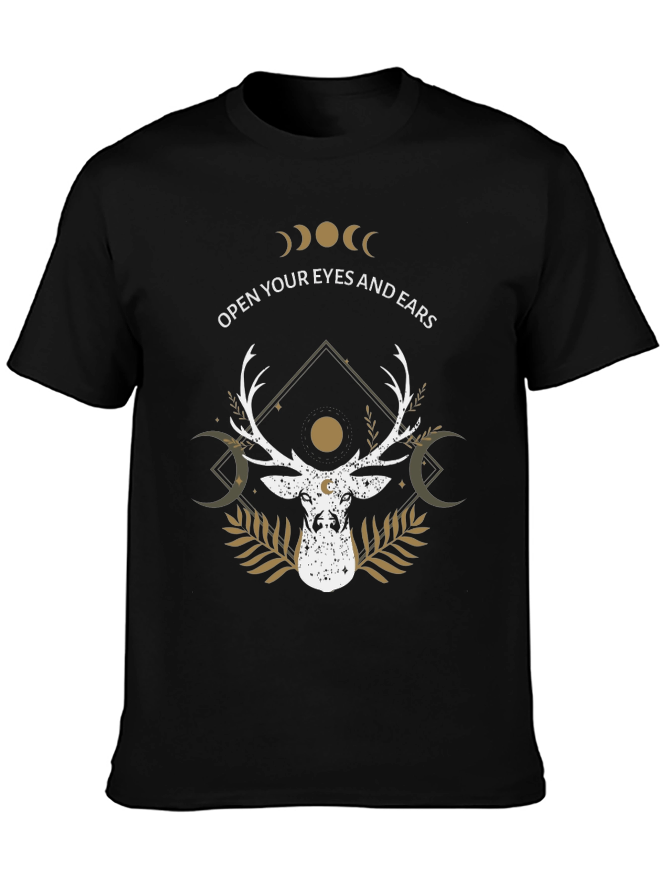 Mystic Deer Graphic Tee - Open Your Eyes