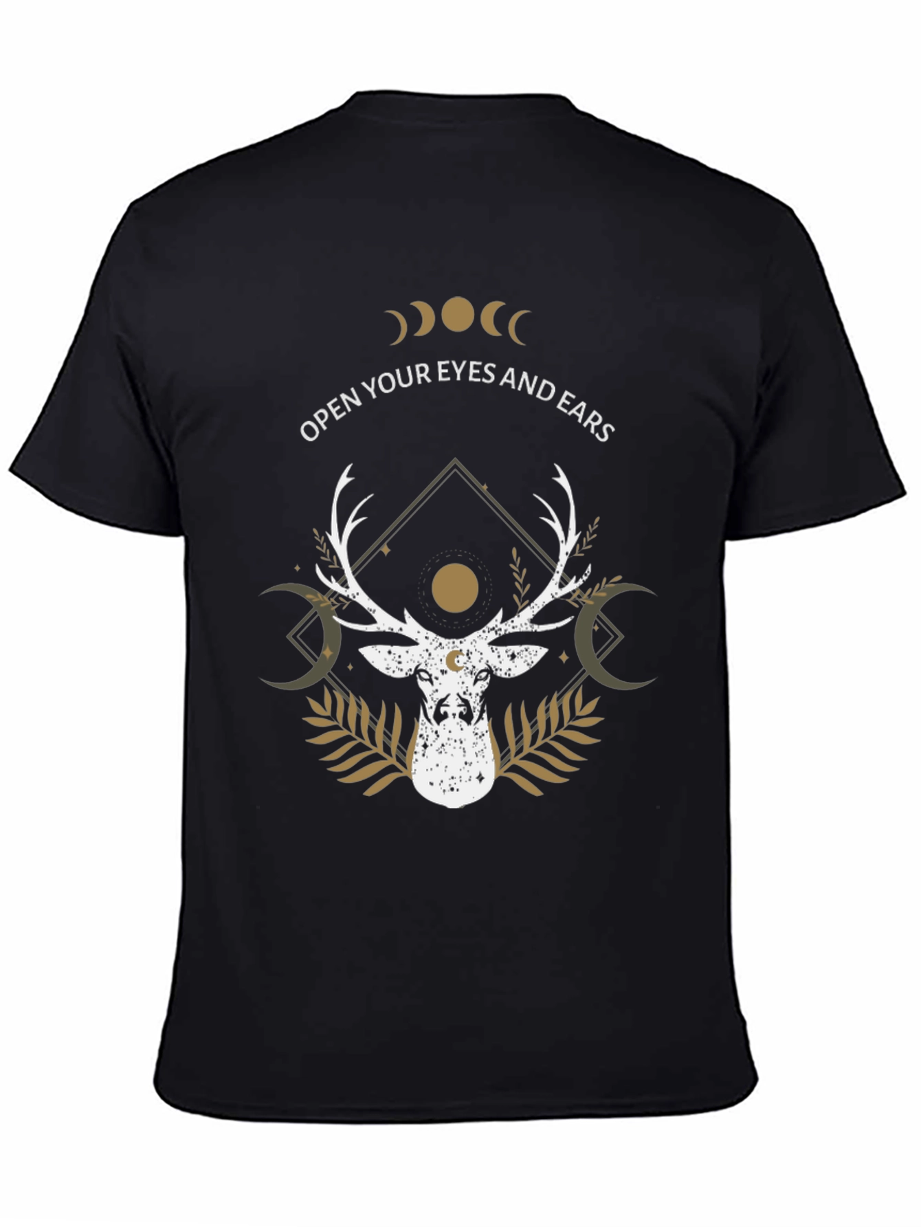 Mystic Deer Graphic Tee - Open Your Eyes