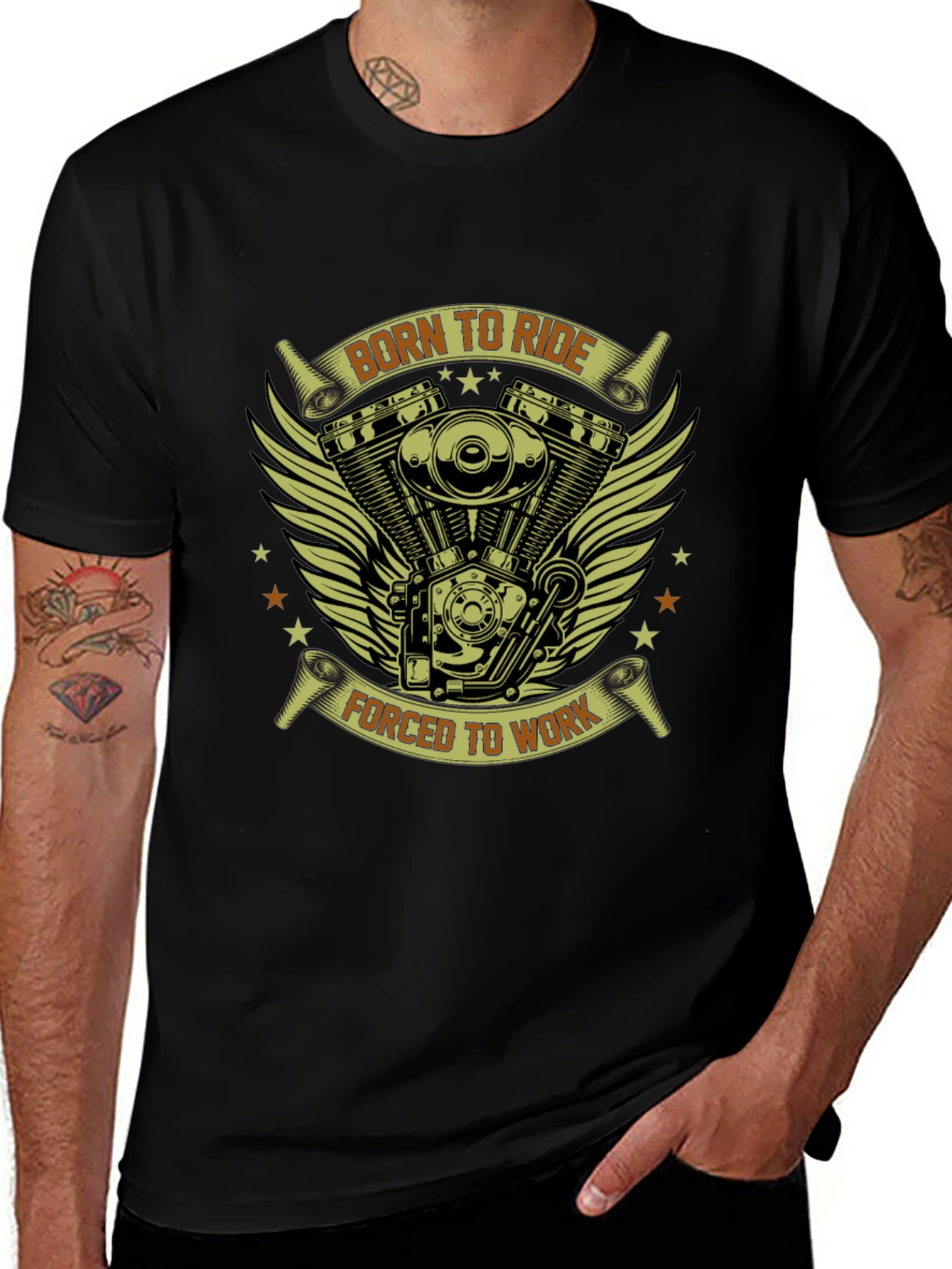Born to Ride Graphic Tee - Motorcycle Enthusiast T-Shirt