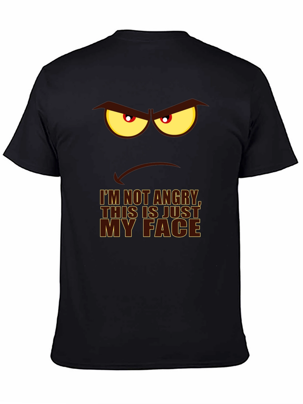 Angry Face Graphic Print T-Shirt