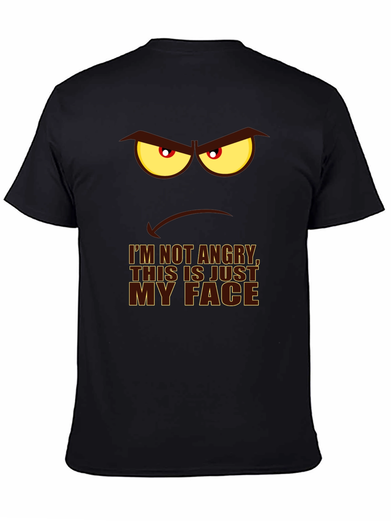 Angry Face Graphic Print T-Shirt