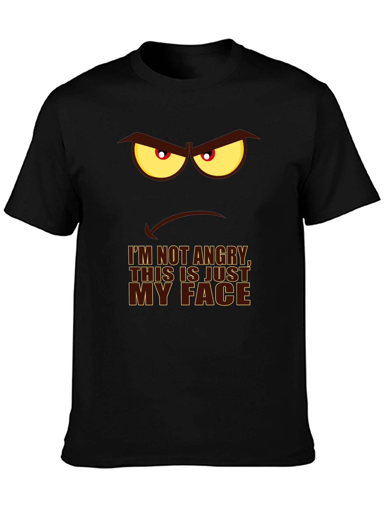 Angry Face Graphic Print T-Shirt