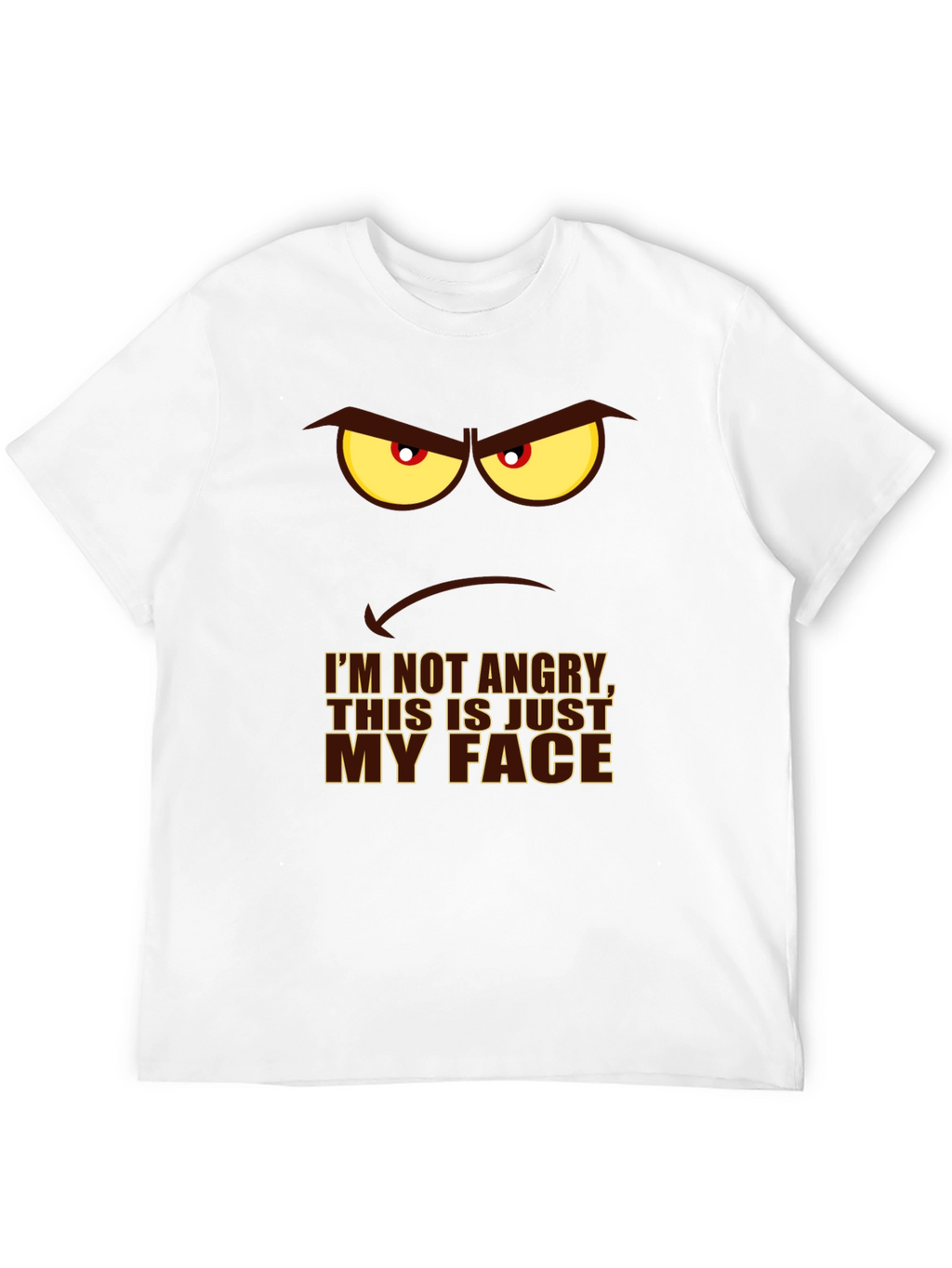 Angry Face Graphic Print T-Shirt
