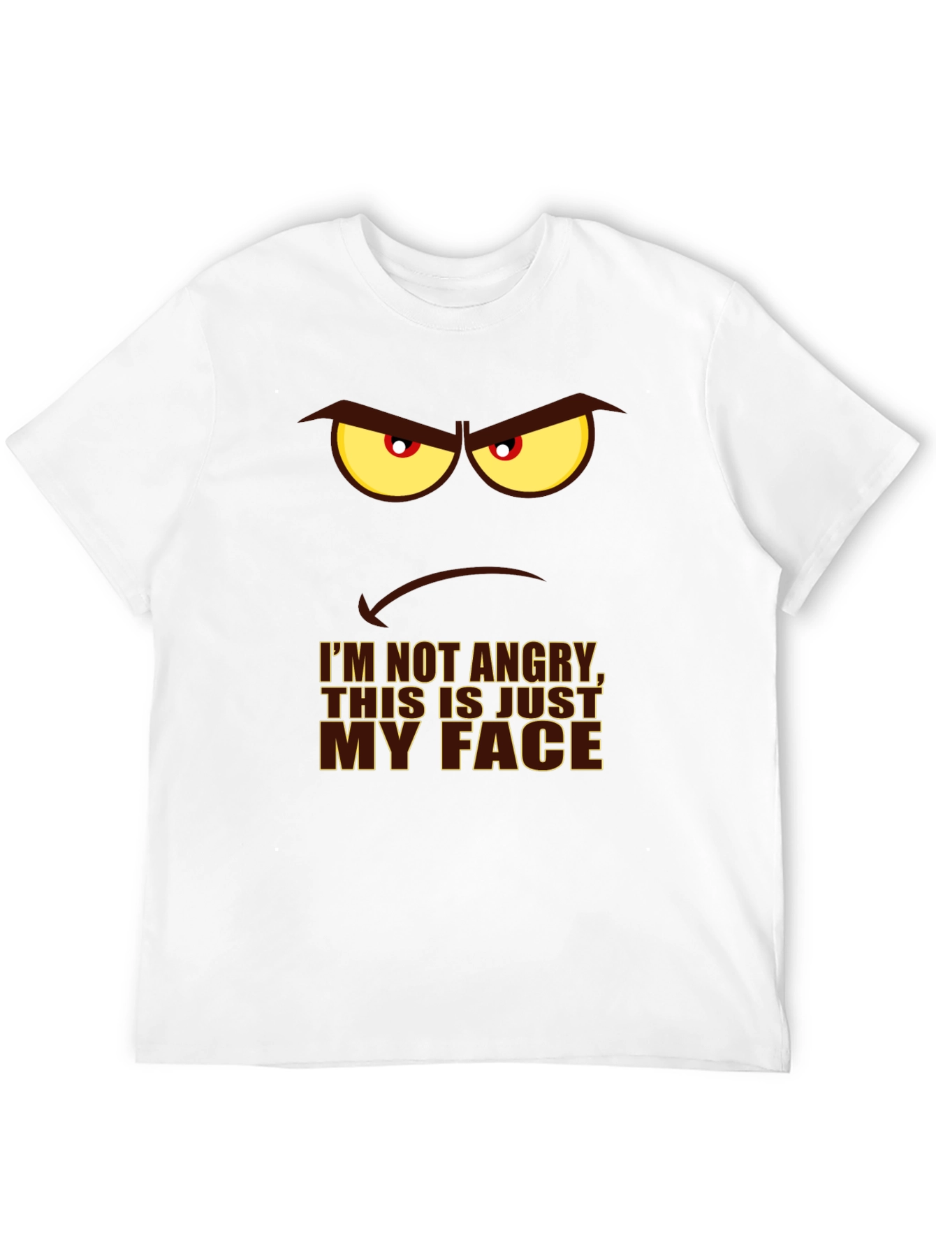 Angry Face Graphic Print T-Shirt