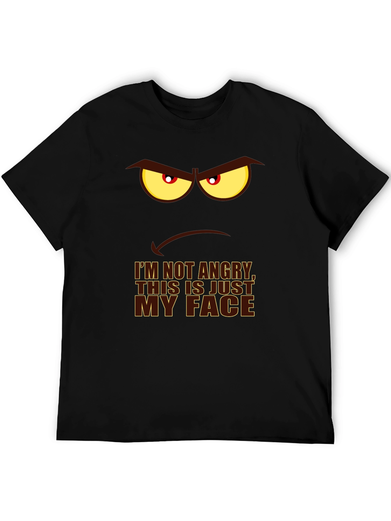 Angry Face Graphic Print T-Shirt