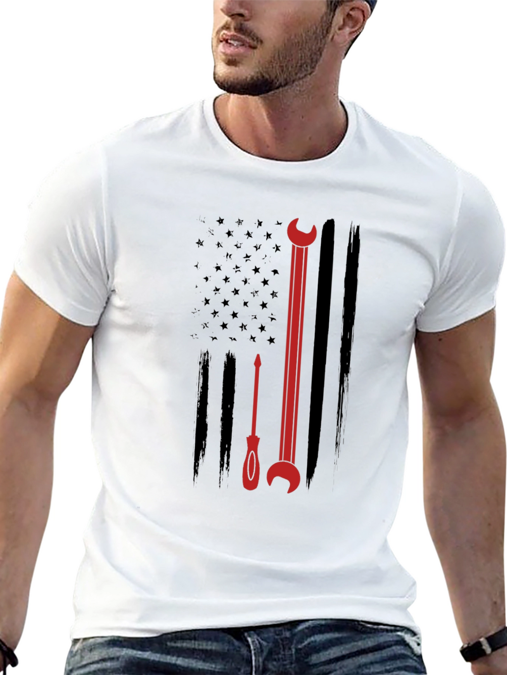 Mechanic American Flag T-Shirt