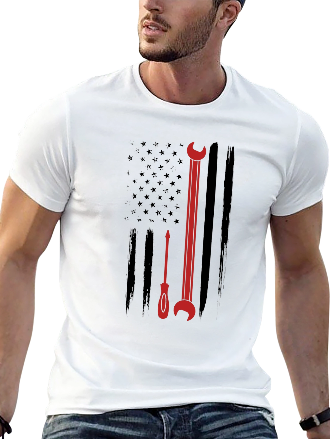 Mechanic American Flag T-Shirt