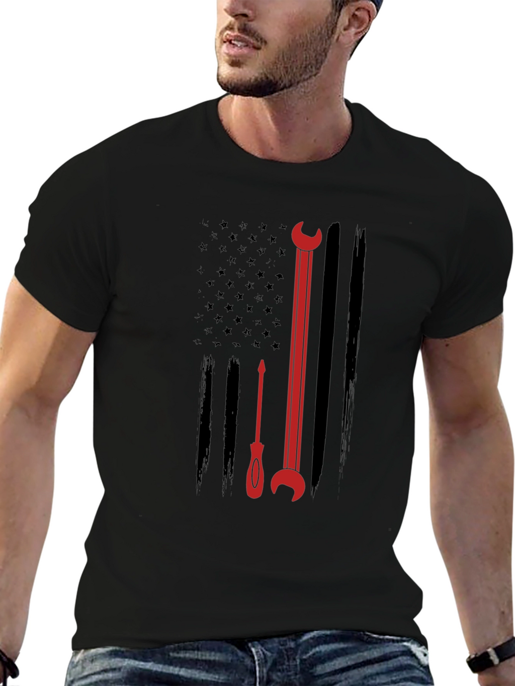Mechanic American Flag T-Shirt