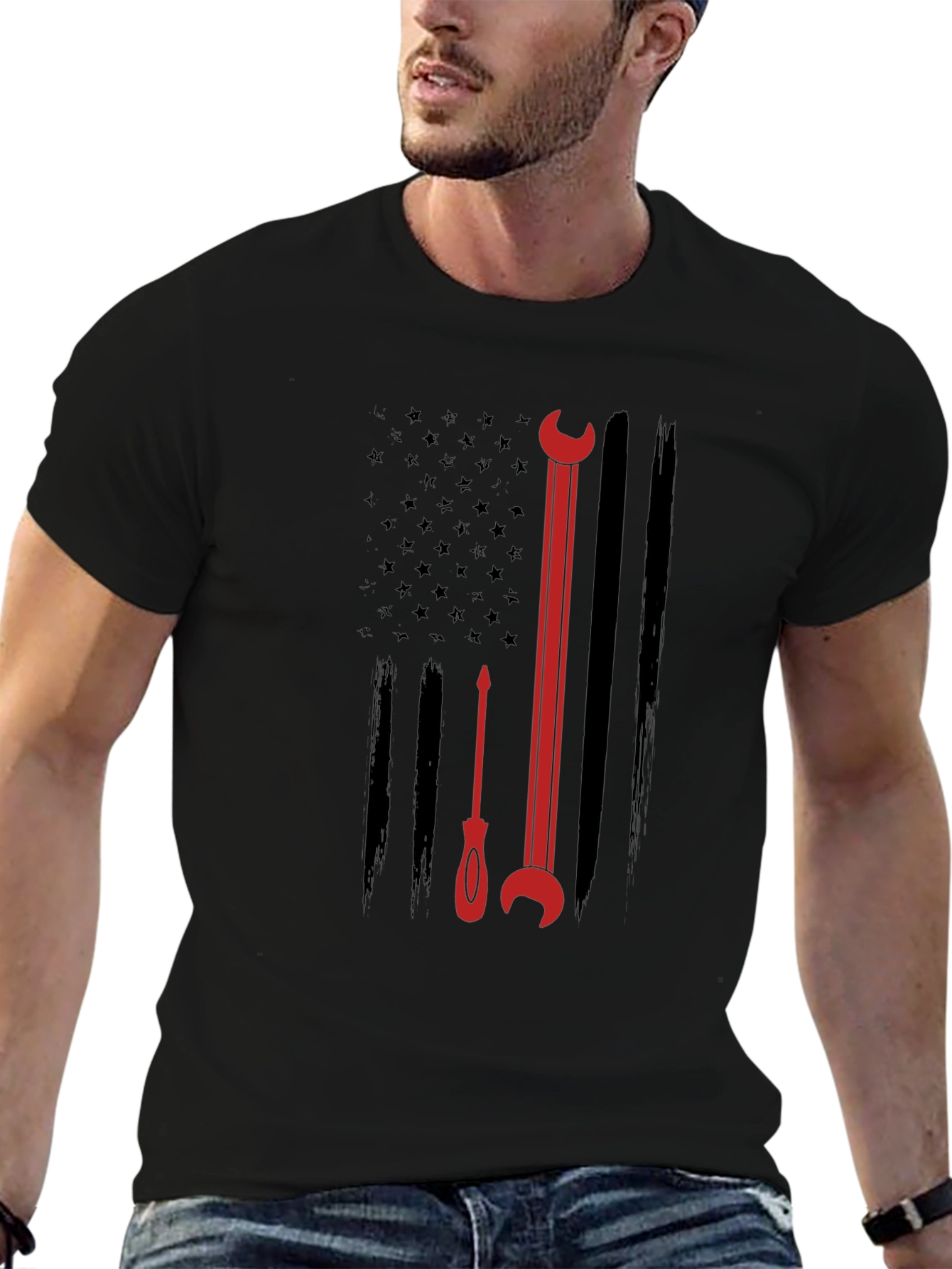 Mechanic American Flag T-Shirt