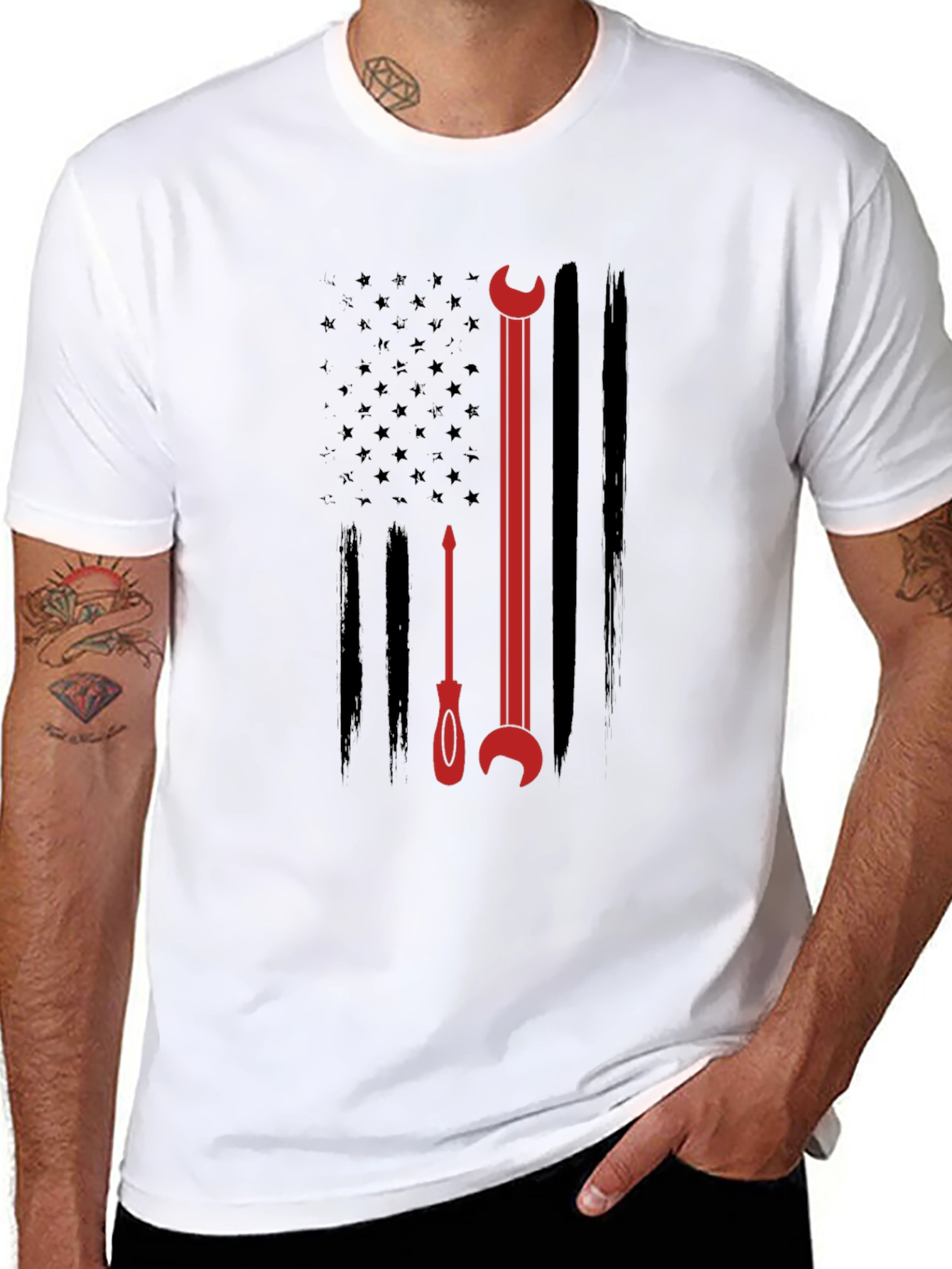 Mechanic American Flag T-Shirt