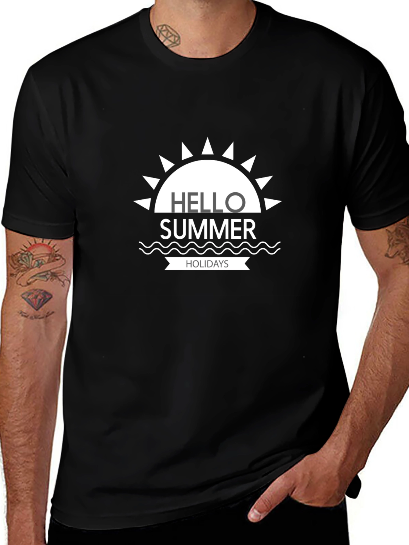 Hello Summer Holidays T-Shirt - Stylish Summer Tee