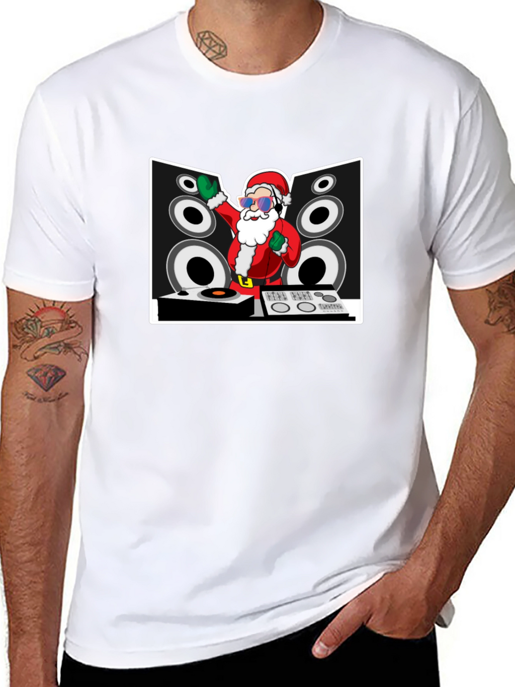 DJ Santa Claus Graphic Tee