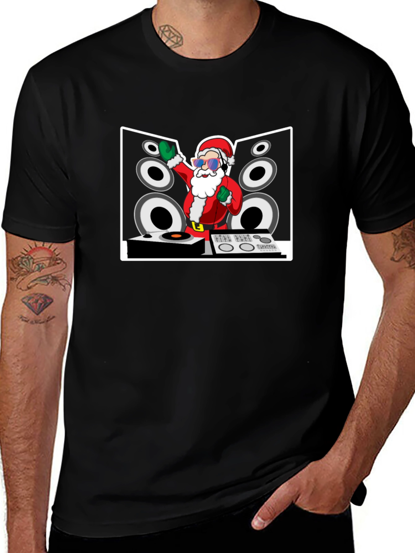 DJ Santa Claus Graphic Tee