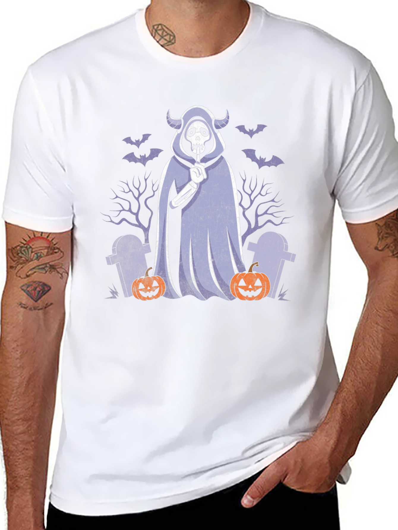 Halloween Ghost T-Shirt: Spooky Shhh Design