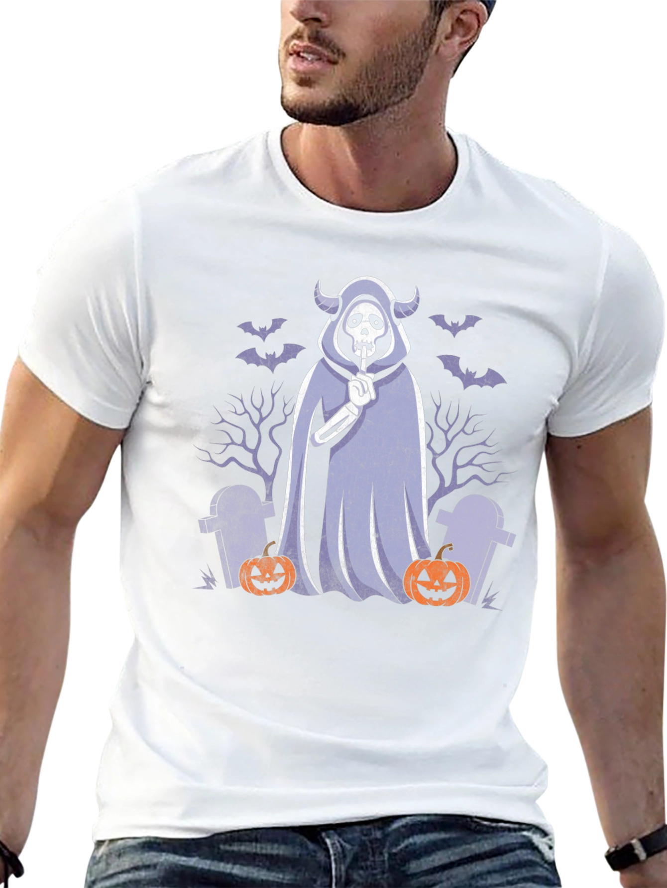 Halloween Ghost T-Shirt: Spooky Shhh Design