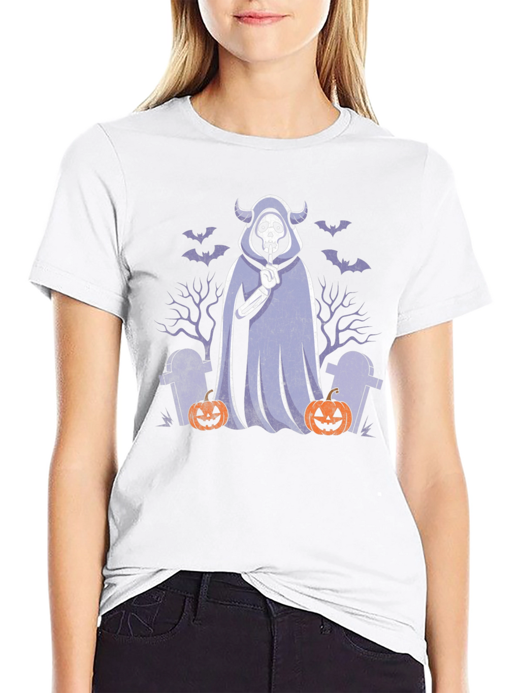 Halloween Ghost T-Shirt: Spooky Shhh Design