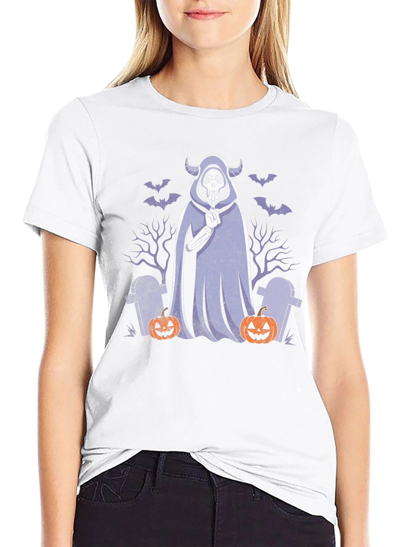 Halloween Ghost T-Shirt: Spooky Shhh Design