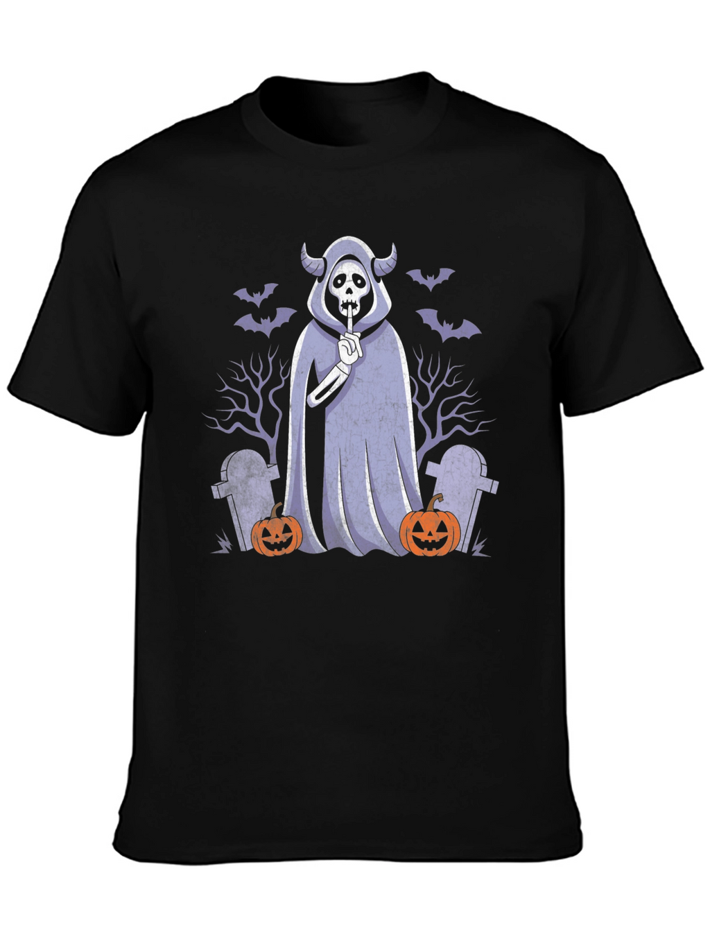 Halloween Ghost T-Shirt: Spooky Shhh Design
